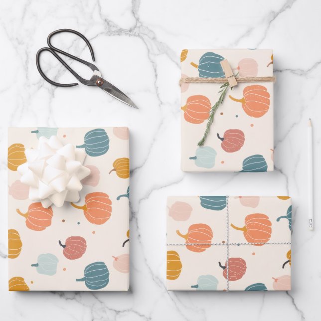 HOJA DE PAPEL DE REGALO PUMPKINS (Anverso)