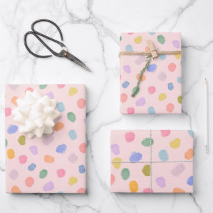 Hoja De Papel De Regalo Puntos de caramelo