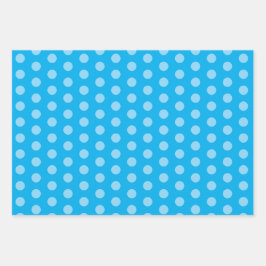 Hoja De Papel De Regalo Puntos de lunares azul claro