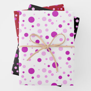Hoja De Papel De Regalo Puntos de Polka Lilac Púrpura Simple Moderno