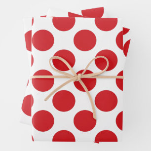 Hoja De Papel De Regalo Puntos rojos