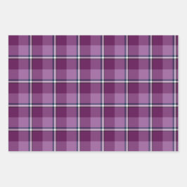 Hoja De Papel De Regalo Purple and Trendy Pink Plaid
