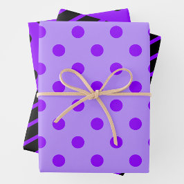 Hoja De Papel De Regalo Purple & Black Black
