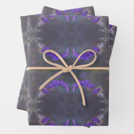 Hoja De Papel De Regalo Purple floral garden