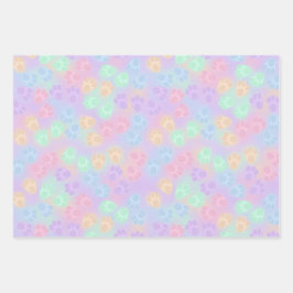 HOJA DE PAPEL DE REGALO PURPLE & PASTEL COLORES DE PAREJAS DE BUNNY