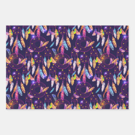 Hoja De Papel De Regalo Púrpura fondo colorido Dream Catcher