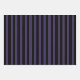 Hoja De Papel De Regalo Púrpura gica y raya negra