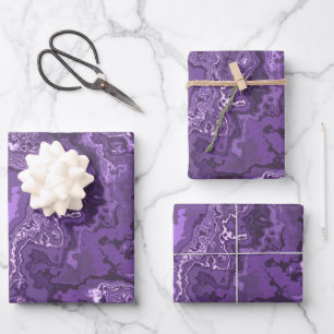 Hoja De Papel De Regalo Púrpura Marcado