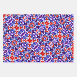 Hoja De Papel De Regalo Púrpura Viviente, Azul, Rojo y Blanco