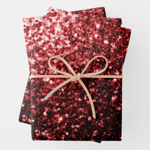 Hoja De Papel De Regalo Purpurina de imitación rojo oscuro chispeando
