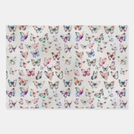 Hoja De Papel De Regalo Purpurina de mariposas de bonito