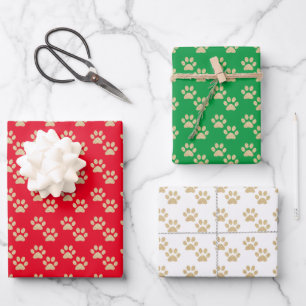 Hoja De Papel De Regalo Purpurina de oro Pw Imprime vacaciones para amante