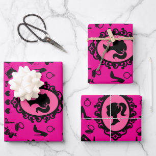 Hoja De Papel De Regalo Purpurina Doll Birthday Glam Fashion