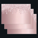 Hoja De Papel De Regalo Purpurina rosa de cumpleaños gotea rosa polvorient<br><div class="desc">Elegante,  clásico,  glamuroso y femenino estilo fiesta de sábanas. Un rosa polvoriento y giratorio,  un fondo degradado rosado decorado con tonalidades purpurinas,  pinturas que gotean. Perfecto para una fiesta de cumpleaños,  una ducha de novia o una ducha para bebés.</div>