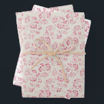 Hoja De Papel De Regalo Purpurina rosa romántico Boda floral<br><div class="desc">Purpurina romántico crema rosa floral nombre personalizado Boda o ducha de novia</div>