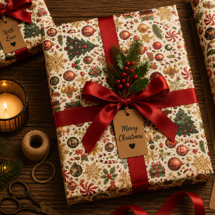 Hoja De Papel De Regalo Purpurina y Brillo