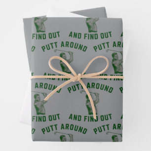 Hoja De Papel De Regalo Putt divertido y descubre sarcástico golf F