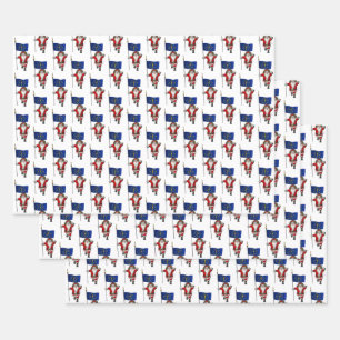 Hoja De Papel De Regalo Querido Santa Claus visita Indiana