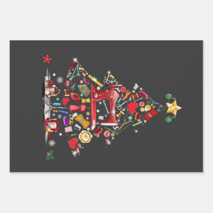 Hoja De Papel De Regalo Quilter Merry Christmas Tree Quilt Block Quilting 