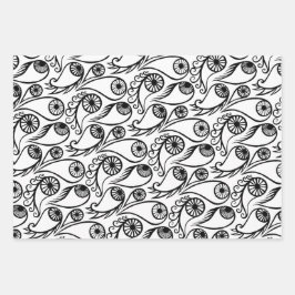 Hoja De Papel De Regalo Quirky Paisley Patrón Ojo Espeluznante Gracioso Ha