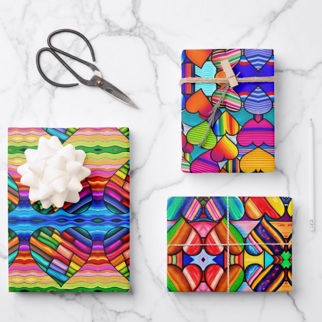 Hoja De Papel De Regalo Radiancia arcoiris: vibrante (Anverso)