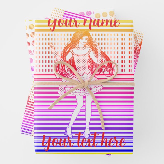 Hoja De Papel De Regalo Rainbow girlfriend (In situ)