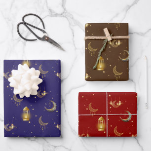 Hoja De Papel De Regalo Ramadan Kareem Eid Mubarak Linterna Islámica