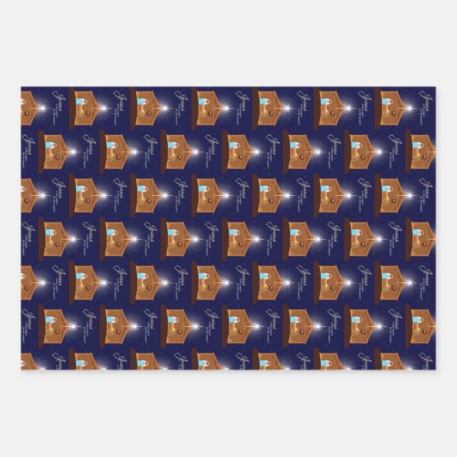 Hoja De Papel De Regalo Ramas de conos y pinos naturales (Anverso)