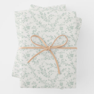 Hoja De Papel De Regalo Ramilletes de primavera Muted Sage - Neutral