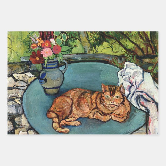 Hoja De Papel De Regalo Raminou and Pitcher con Carnations (Anverso)