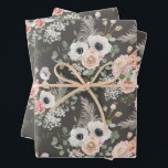 Hoja De Papel De Regalo Ramo de eucalipto elegante<br><div class="desc">Hojas de eucalipto elegantes,  flores de anemone,  rosas,  hortensias y helechos,  este papel de regalo es perfecto para cualquier ocasión de entrega de regalos - perfecto para bodas,  fiestas de compromiso,  cumpleaños y baby showers.</div>