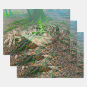 Hoja De Papel De Regalo Rana Mossy