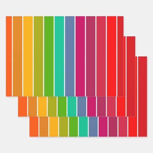 Hoja De Papel De Regalo Rayas de arte pop (Set)