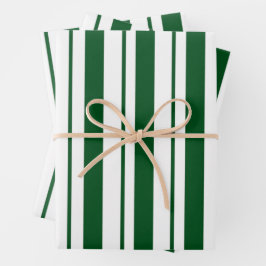 Hoja De Papel De Regalo Rayas de caña de golosinas verdes y blancas