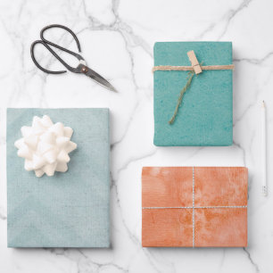 Hoja De Papel De Regalo Rayas de cheurón azul