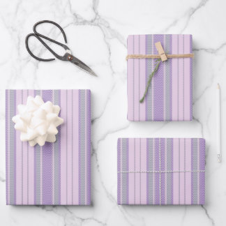 Hoja De Papel De Regalo Rayas de Chevron Rosadas, Moradas y Verdes Pastel