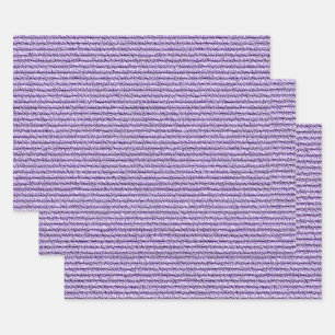 Hoja De Papel De Regalo Rayas de pana áspera en lavanda lila
