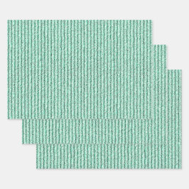 Hoja De Papel De Regalo Rayas de pana áspero en verde frondoso