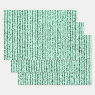 Hoja De Papel De Regalo Rayas de pana áspero en verde frondoso
