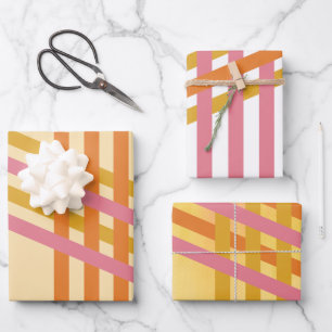 Hoja De Papel De Regalo Rayas diagonales genéricas de colores para regalos