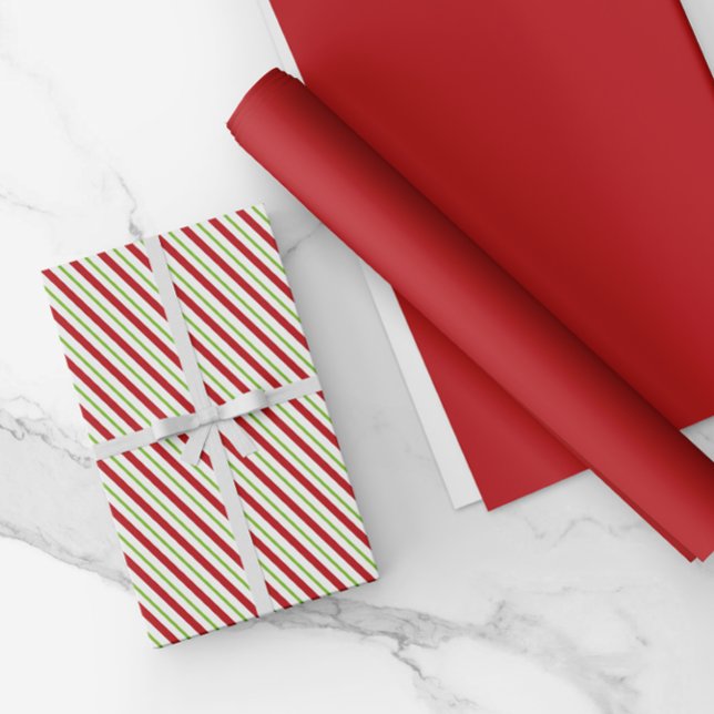 Hoja De Papel De Regalo Rayas diagonales rojas y verdes (Subido por el creador)