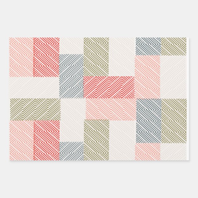 Hoja De Papel De Regalo Rayas finas pastel (Anverso)
