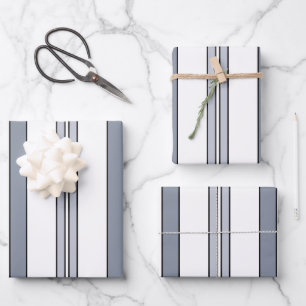 Hoja De Papel De Regalo Rayas Grises