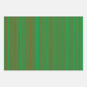 Hoja De Papel De Regalo Rayas marrones verdes