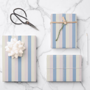 Hoja De Papel De Regalo Rayas rosadas / azules / amarillas