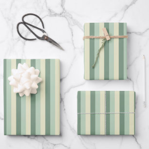 Hoja De Papel De Regalo Rayas Verdes y Amarillas