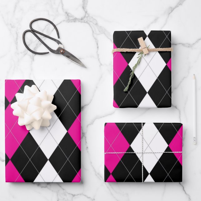 Hoja De Papel De Regalo Rebel Argyle (Anverso)