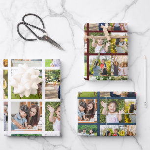 Hoja De Papel De Regalo Recuerdos en movimiento: Personalizable 16 Collage