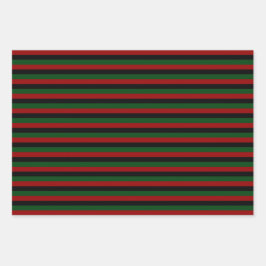 Hoja De Papel De Regalo Red Black Green Strips Pan African Happy Kwanzaa