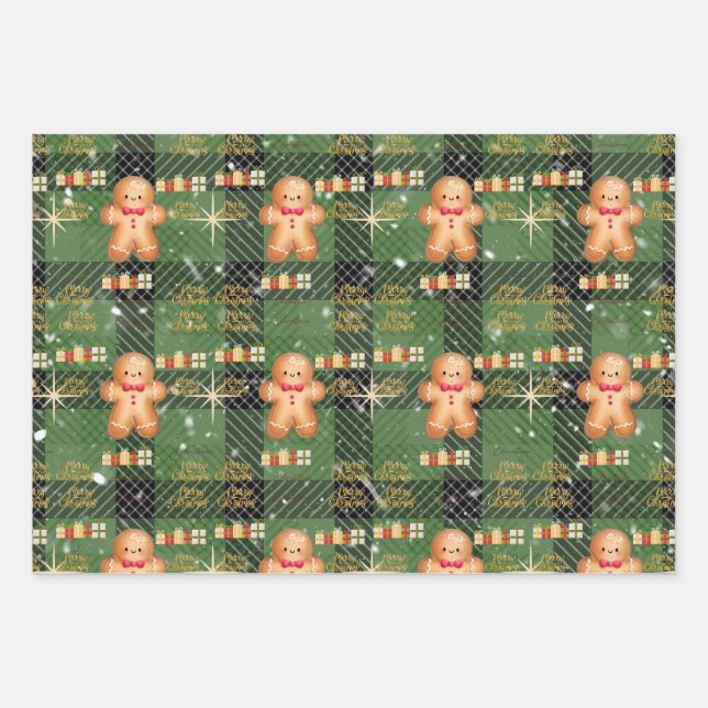 Hoja De Papel De Regalo red Christmas  happy day and Christmas stocking (Anverso)